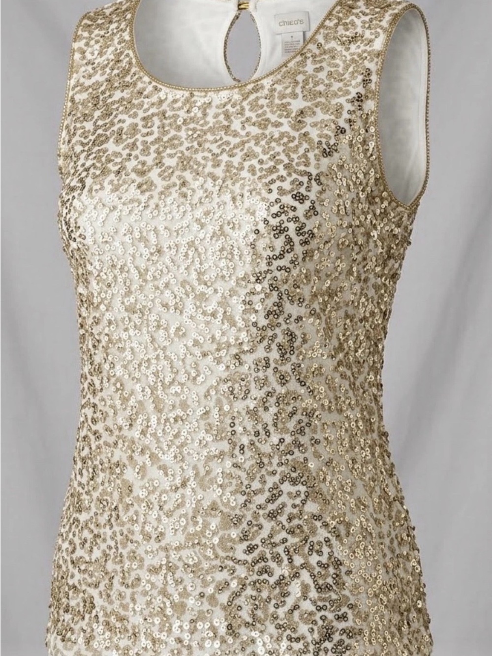 Chico's Champagne Sequin Tank